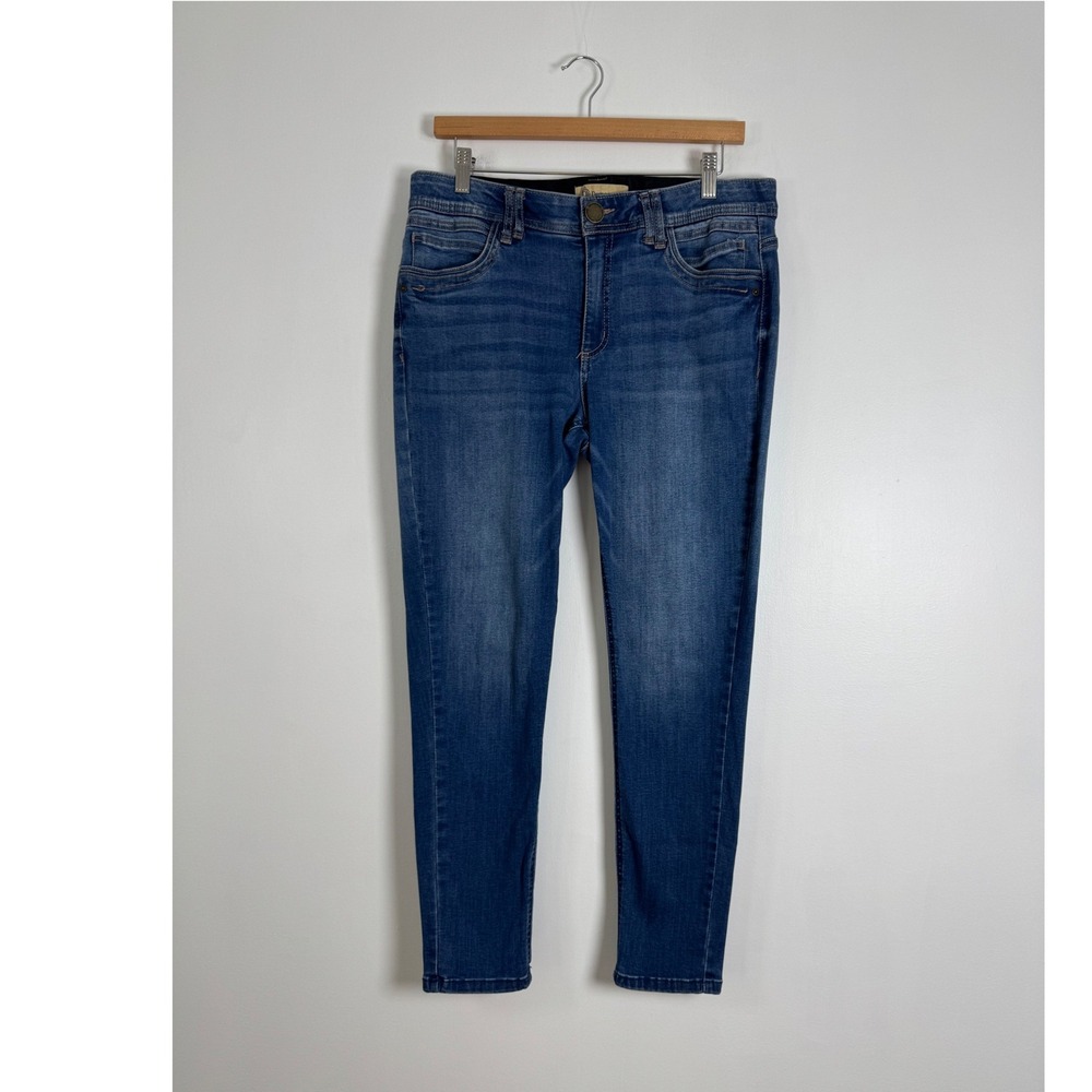 Flattering Democracy Womens 12 Ab-solution Skinny Jeans Blue Medium Wash Stretch